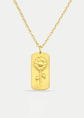Sterling Silver Gold Plated Sunflower Pendant Necklace | Gold-Image 1
