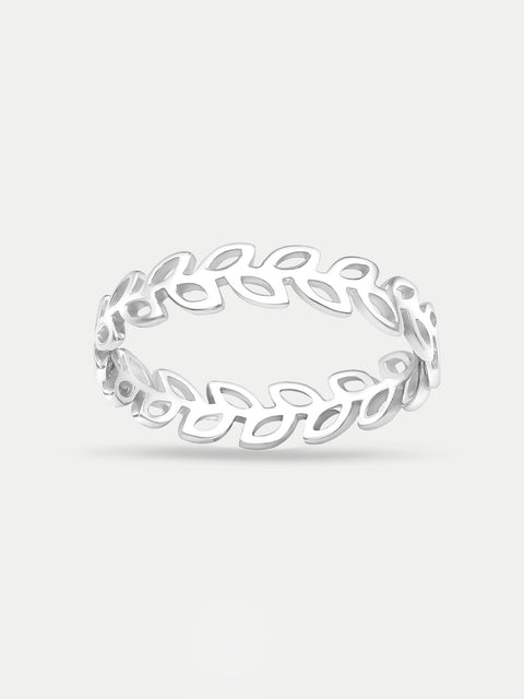 Sterling Silver Olive Band Ring