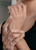 Sterling Silver Opal Circle Ring | Silver-Image 2