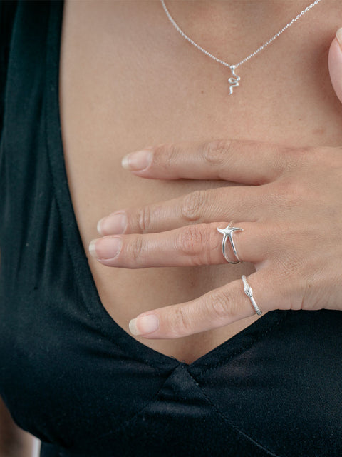Sterling Silver Starfish Ring