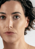 Sterling Silver Triangle Huggie Hoop Earrings | Gold-Image 3