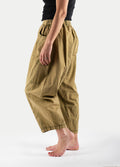 Stonewashed Cotton Barrel Pants | Stone Olive-Image 2