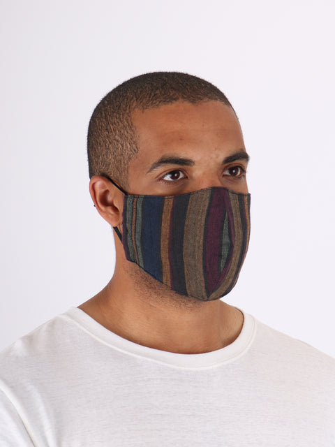 Stripe Cotton Face Mask