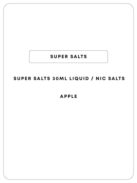 Super Salts 30mL E-Liquid