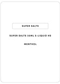 Super Salts 30mL E-Liquid HS | Menthol-Image 1
