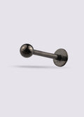 TItanium Plated Flatback Barbell 16G | Black-Image 1
