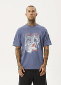 Times Up - Recycled Retro Fit Tee | Washed Marlin-Image 1