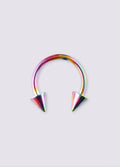 Titanium Plated Spike Horseshoe 16G | Rainbow-Image 2