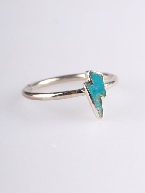 Turquoise Bolt Sterling Silver Ring