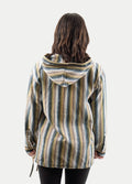 Unisex Cotton Gheri Hoody | Olive Blue Stripe-Image 2