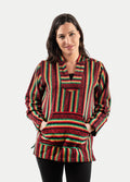Unisex Cotton Stripey Hoody | Rasta-Image 1
