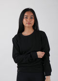 Unisex Organic Hemp Bamboo LS Tee | Black-Image 1