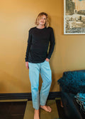 Unisex Organic Hemp Bamboo LS Tee | Black-Image 2
