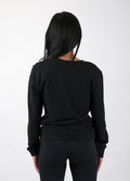 Unisex Organic Hemp Bamboo LS Tee | Black-Image 5