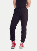 Unisex Organic Hemp Waffle Jogger | Black-Image 2