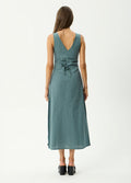 Voyager - Recycled Maxi Dress | Deep Olive Check-Image 3