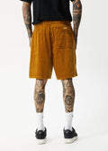 Waterfall Ninety Eights - Hemp Corduroy Elastic Waist Shorts | Mustard-Image 3