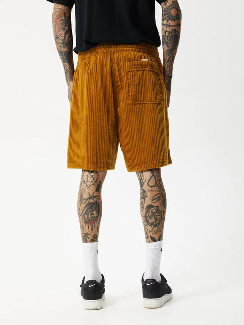 Waterfall Ninety Eights - Hemp Corduroy Elastic Waist Shorts