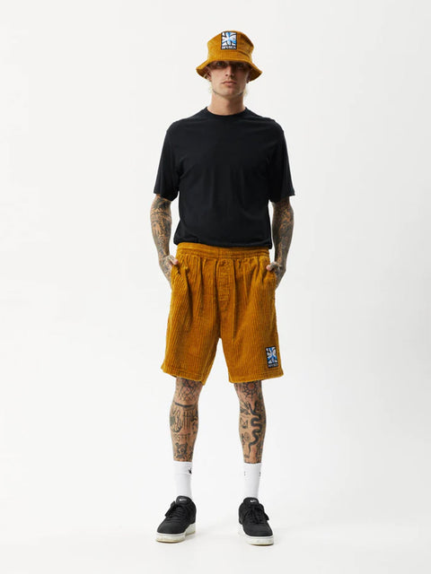 Waterfall Ninety Eights - Hemp Corduroy Elastic Waist Shorts