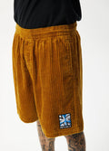 Waterfall Ninety Eights - Hemp Corduroy Elastic Waist Shorts | Mustard-Image 5