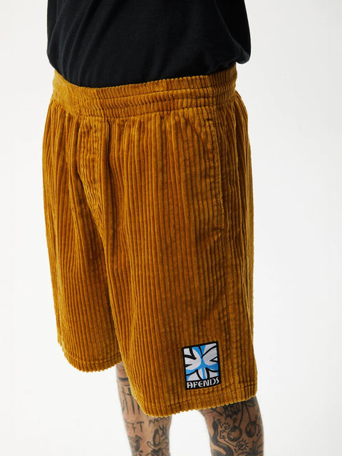 Waterfall Ninety Eights - Hemp Corduroy Elastic Waist Shorts