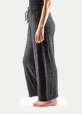 Wide Leg Rayon Lounge Pants | Black-Image 2