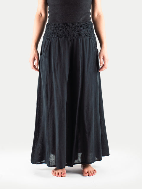 Wide Leg Smocked Pants