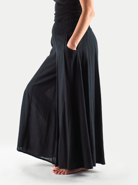 Wide Leg Smocked Pants