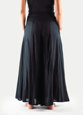 Wide Leg Smocked Pants | Black-Image 3